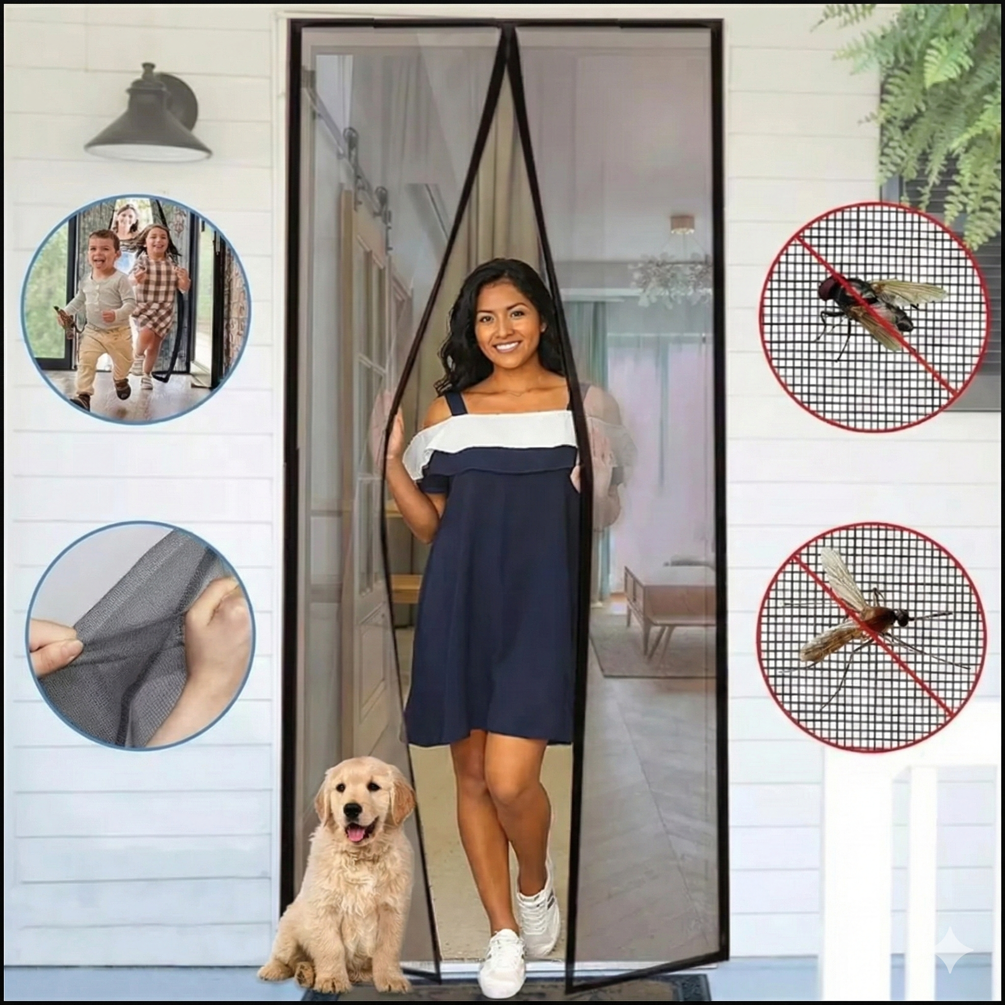 Cortina Malla mosquitero de puerta