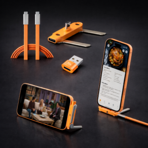 CARGADOR CON SOPORTE PLEGABLE +ADAPTADOR