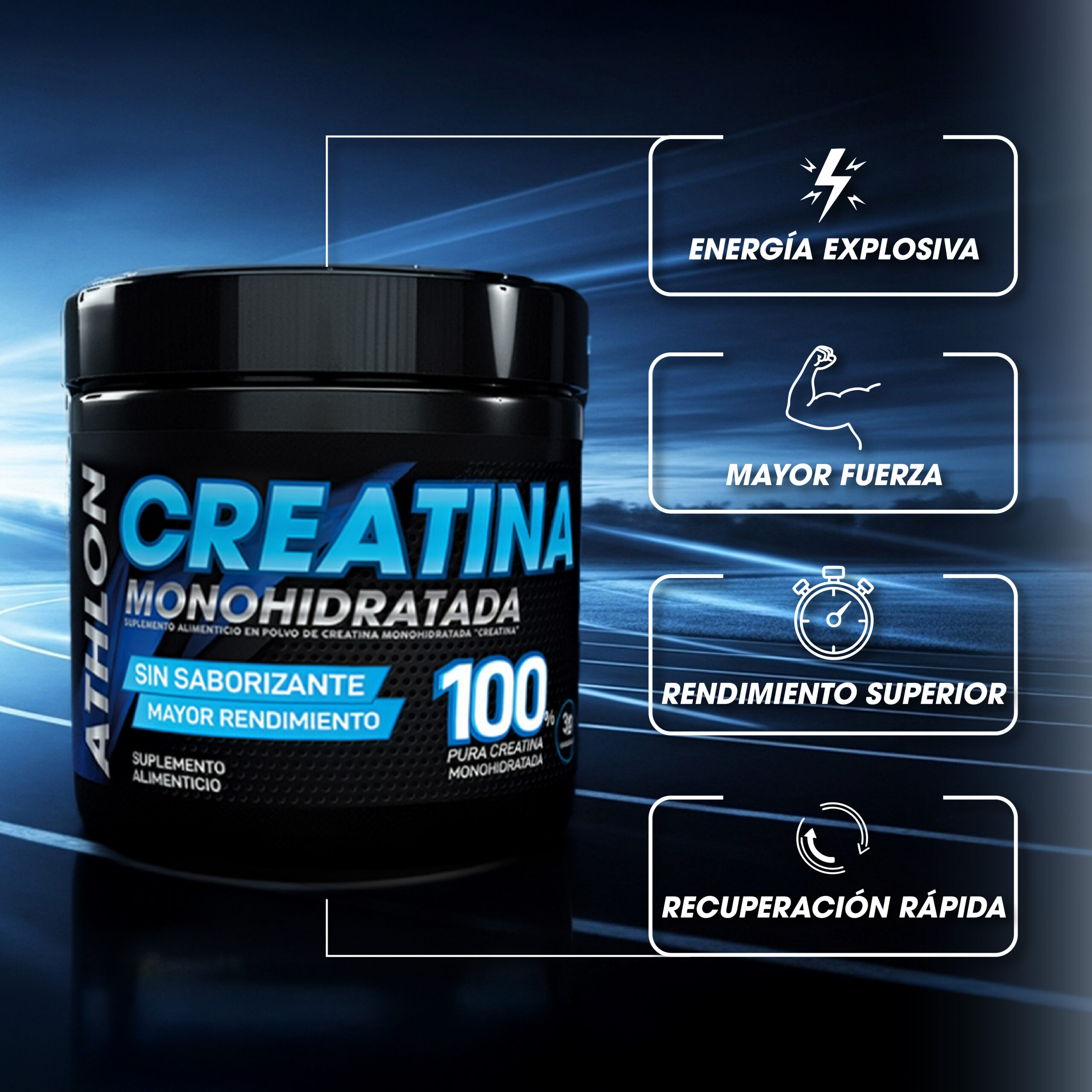 ATHLON CREATINA 250GR / ENERGÍA - Imagen 2