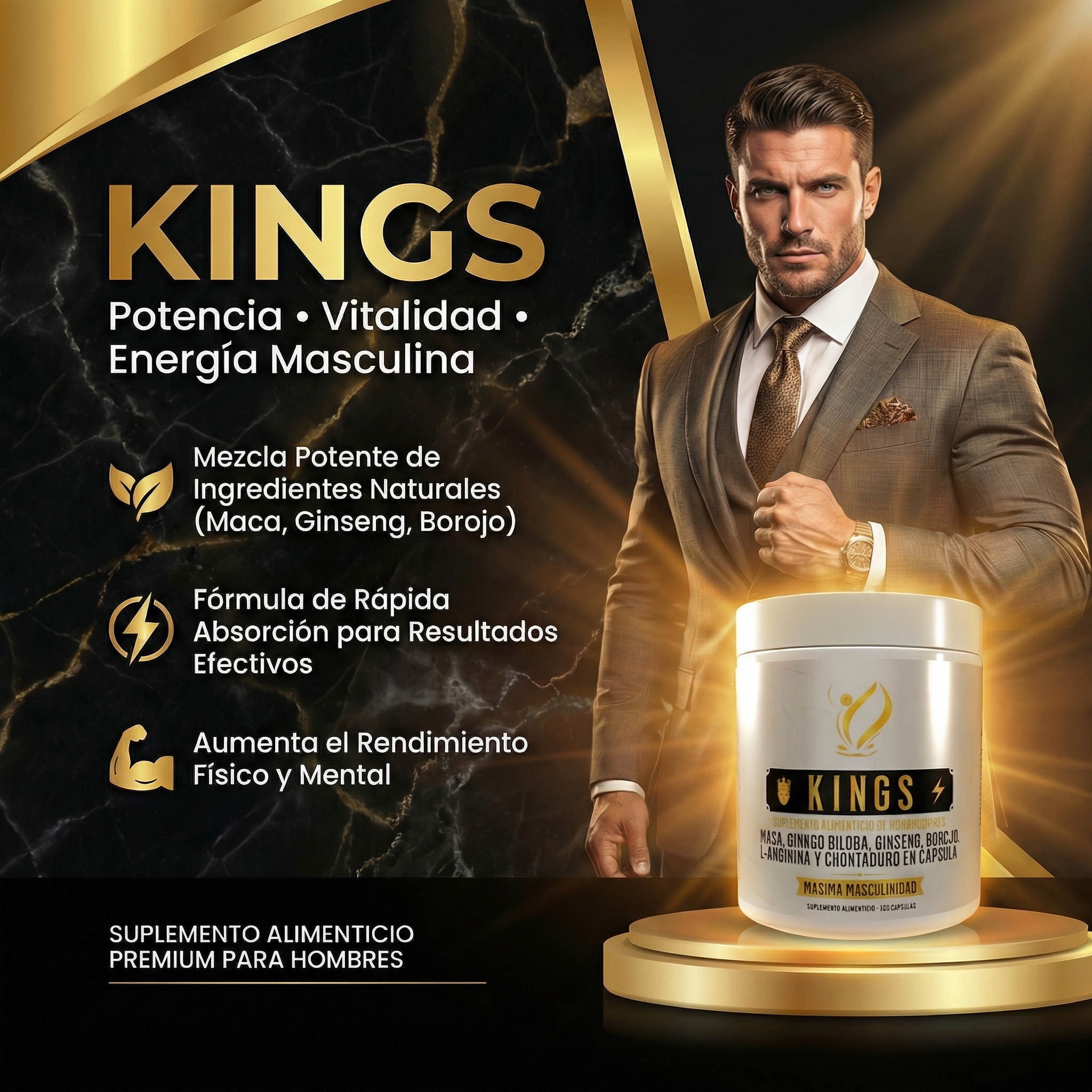 KINGS 120 CAP / POTENCIALIZADOR - Imagen 2