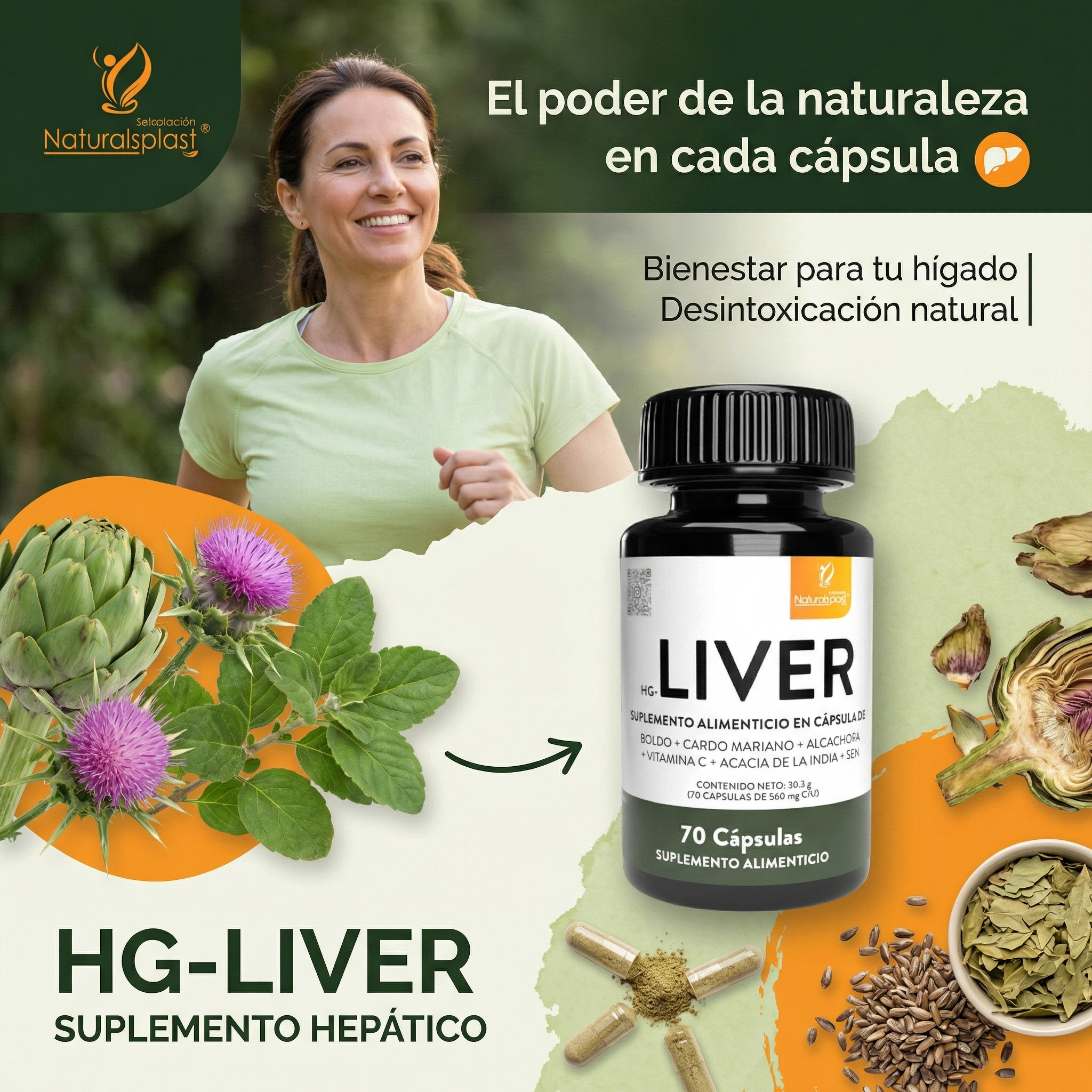 LIVER 70CAP / DESINTOXICANTE HEPÁTICO - Imagen 2